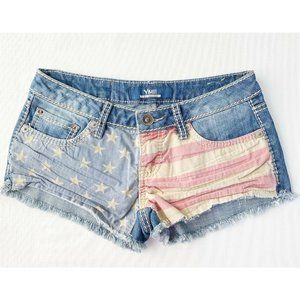 YMI Women's Stars & Stripes USA Flag Low Rise Deni